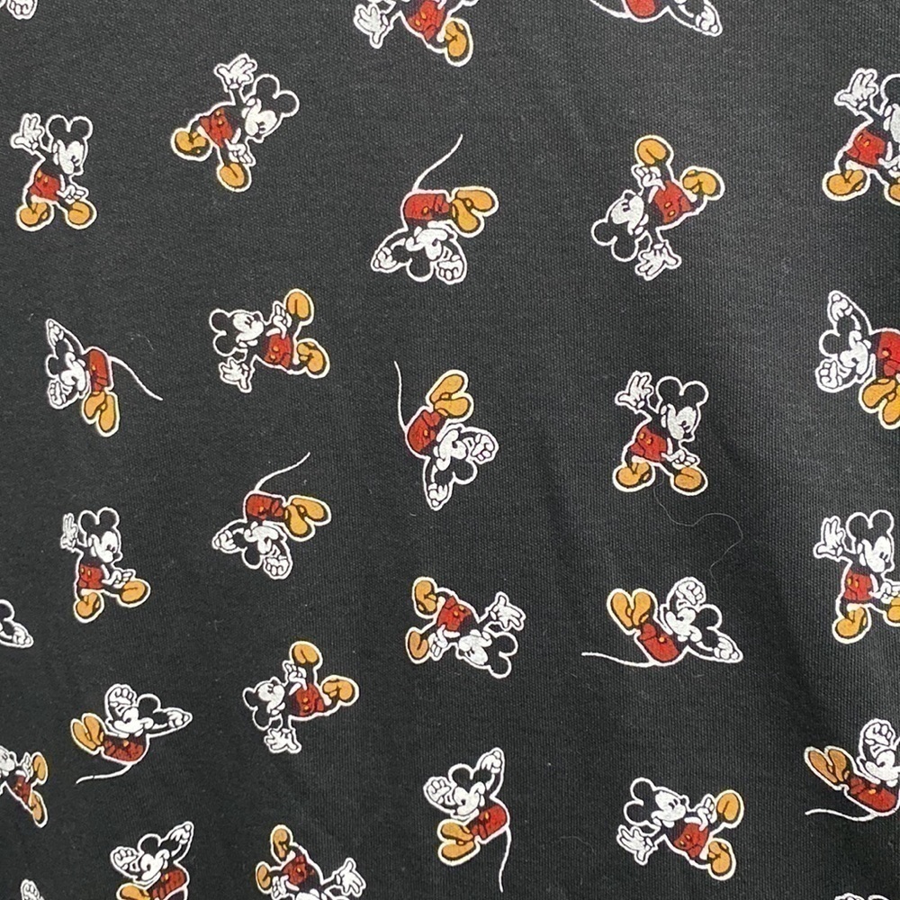 VINTAGE Womens 80s Mickey Mouse Disney Novelty Cotton Black Turtleneck Sz L - Picture 3 of 5